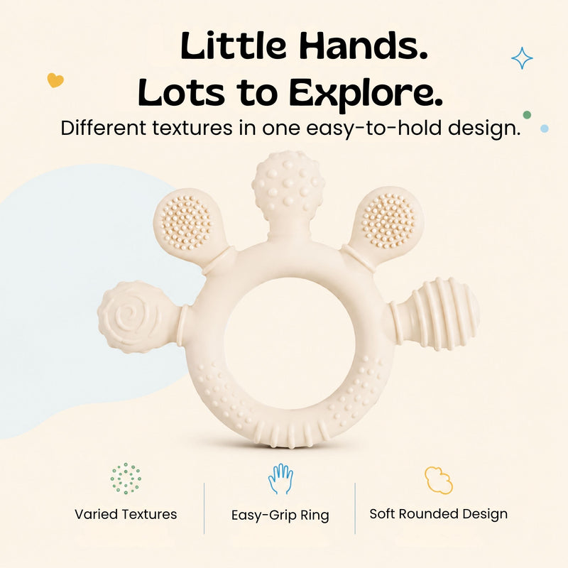 TibaToes™ LittleGrip Silicone Teether Rattle