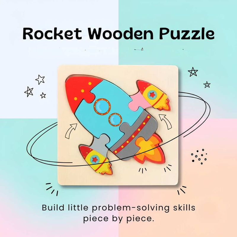 TibaToes™ Shape & Learn Wooden Puzzle