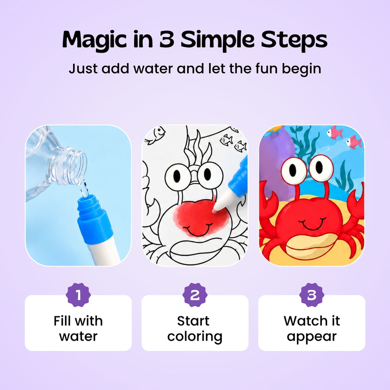 TibaToes™ MagicSplash Water Coloring Book