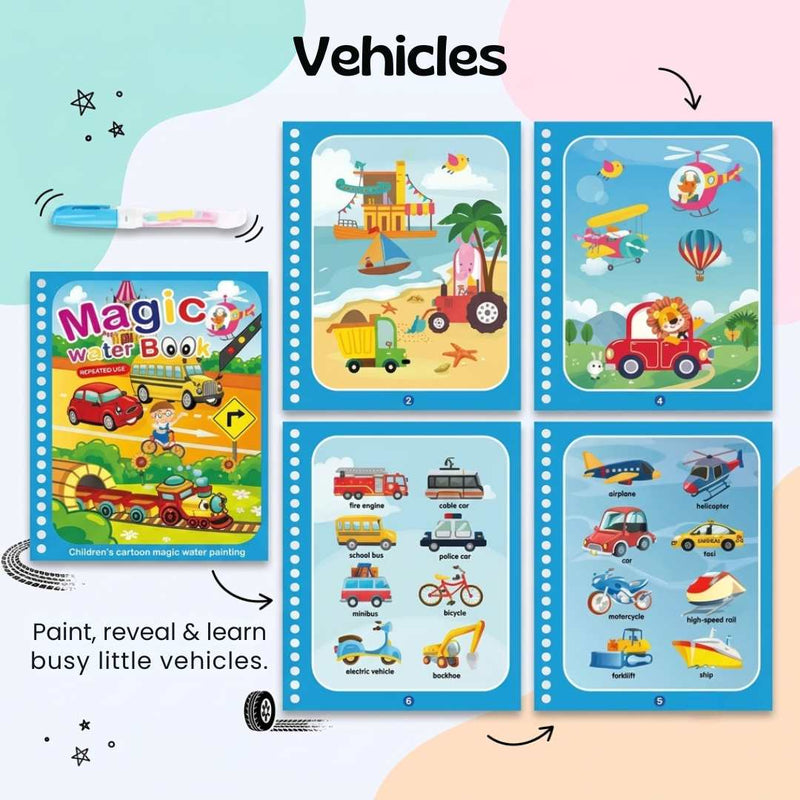 TibaToes™ Mess-Free Reusable Water Coloring Books