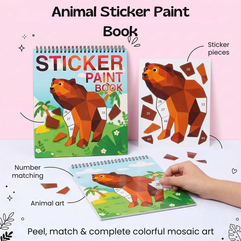 TibaToes™ StickerPaint Number Art Book