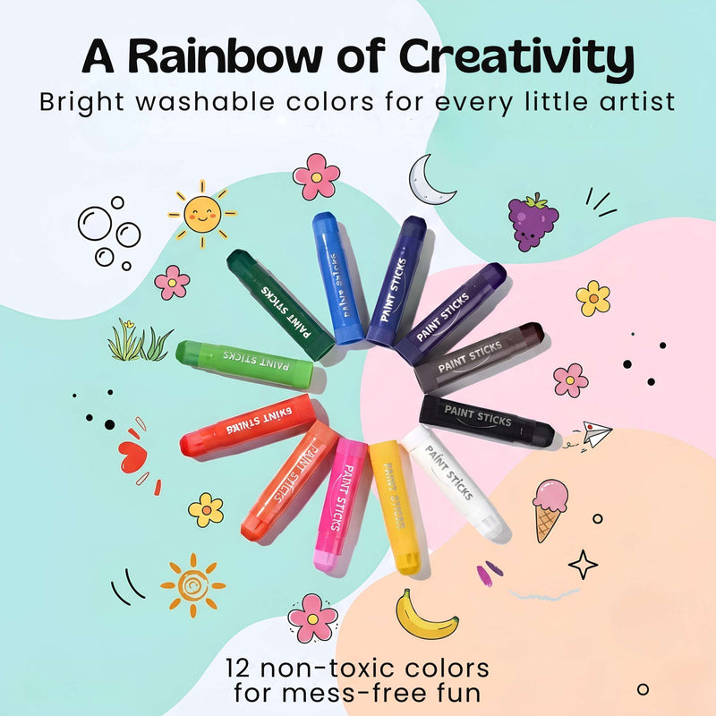 TibaToes™ RainbowGlide Washable Paint Sticks