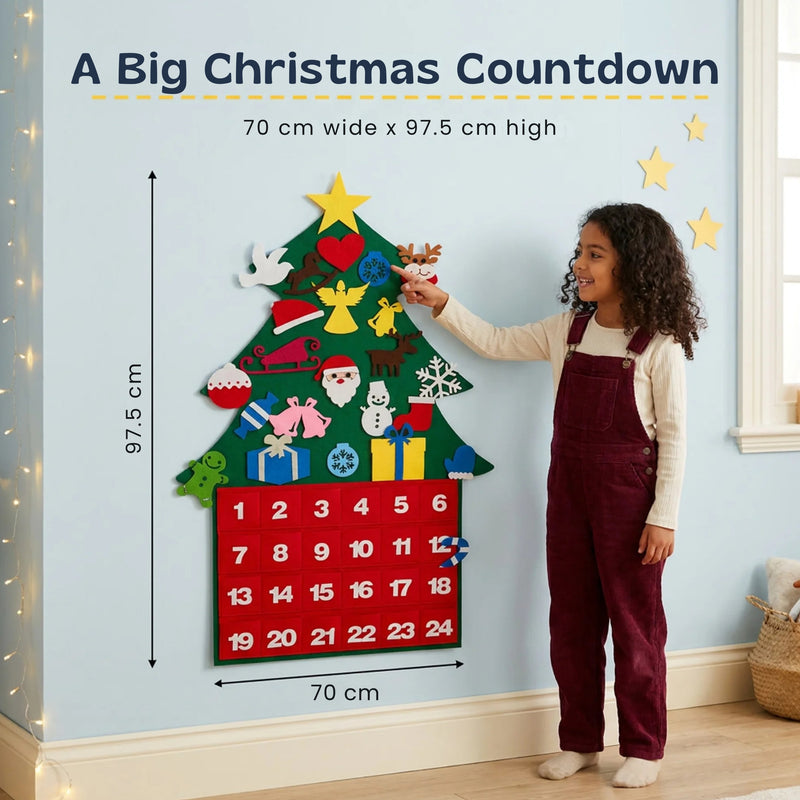 TibaToes™ Felt Christmas Countdown Tree