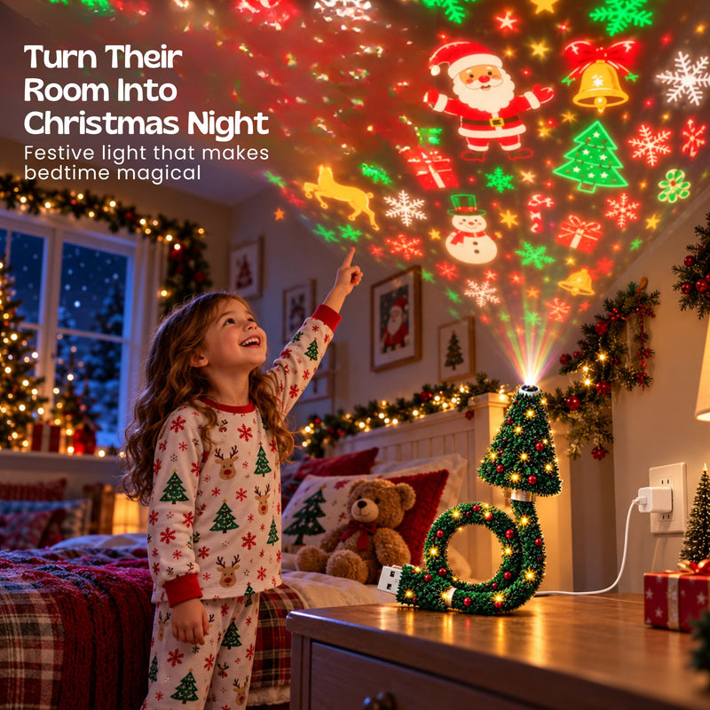 TibaToes™ ChristmasGlow Tree Projector Light