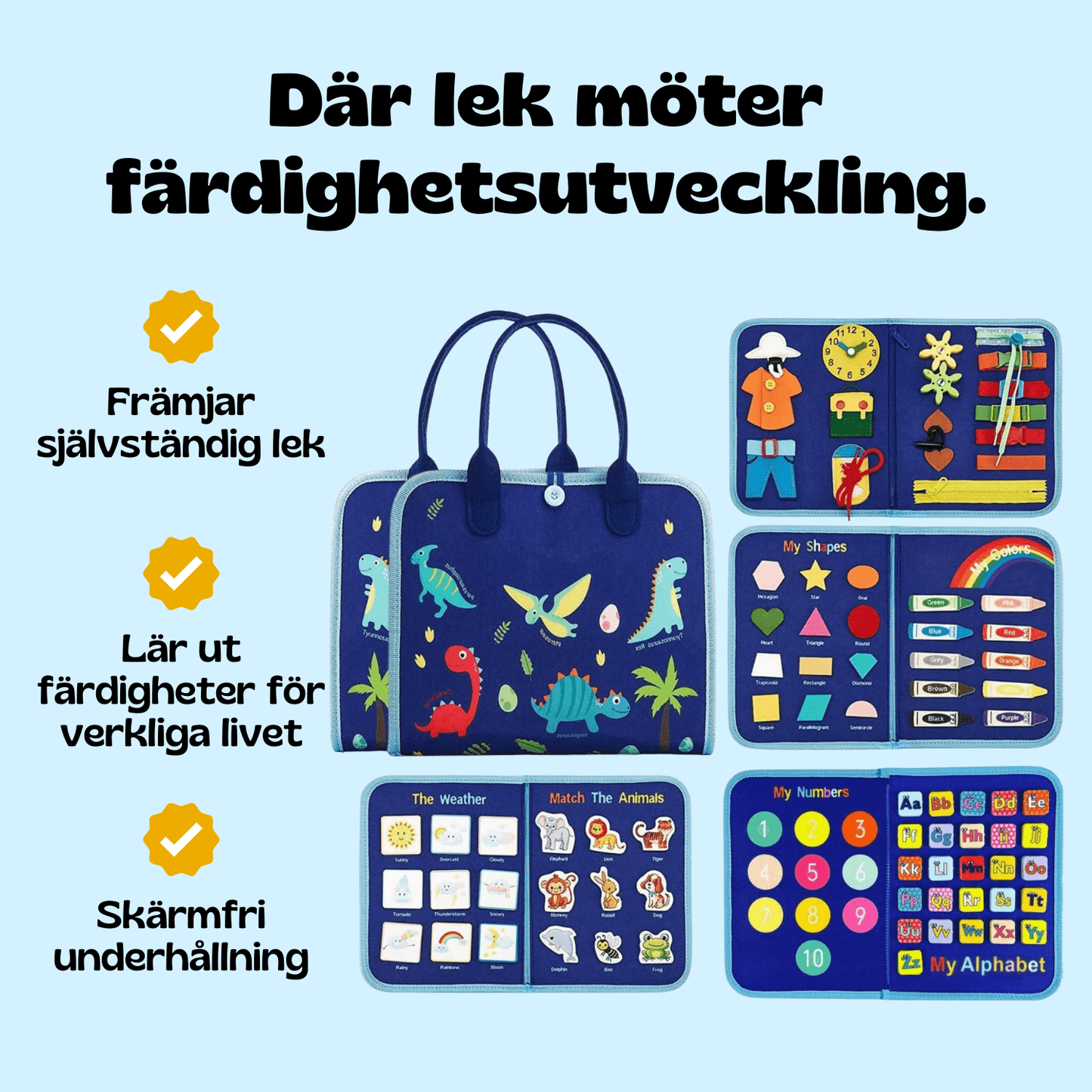 TibaToes™ Montessori-aktivitetsbräda