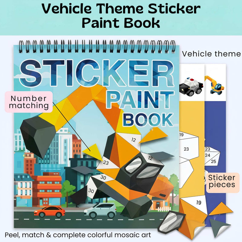TibaToes™ StickerPaint Number Art Book