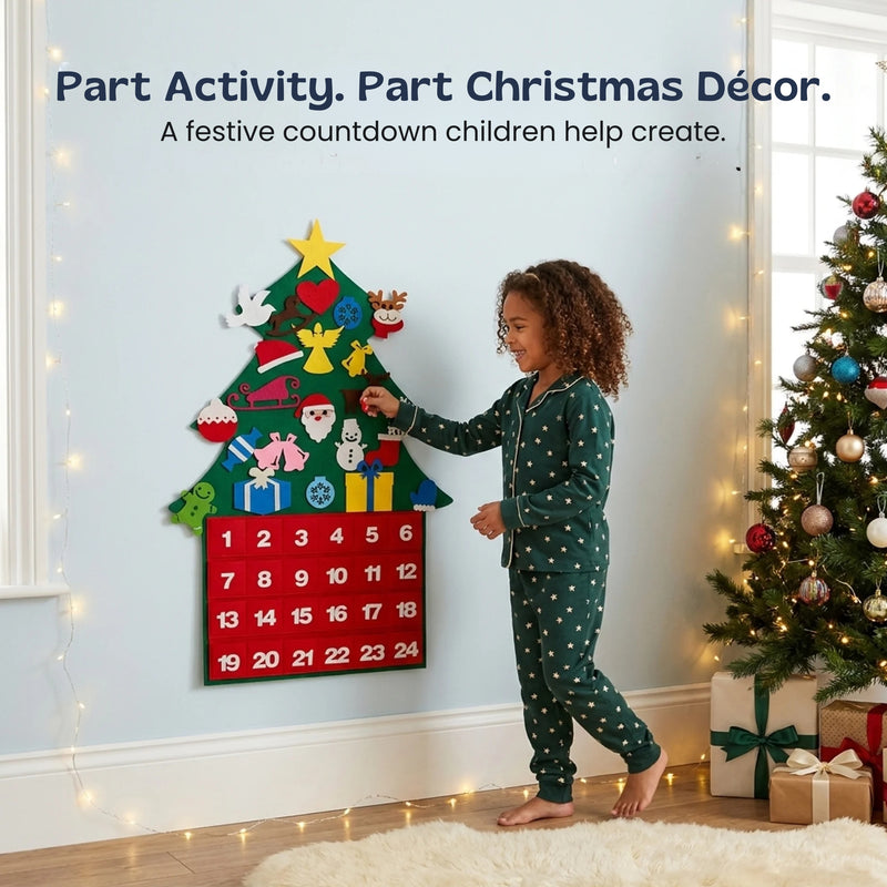 TibaToes™ Felt Christmas Countdown Tree
