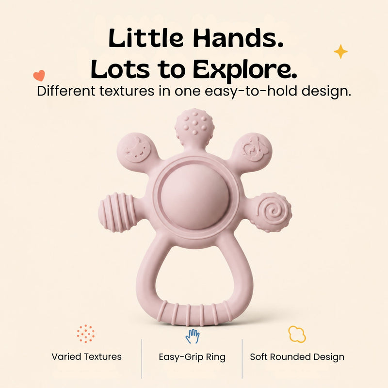 TibaToes™ LittleGrip Silicone Teether Rattle