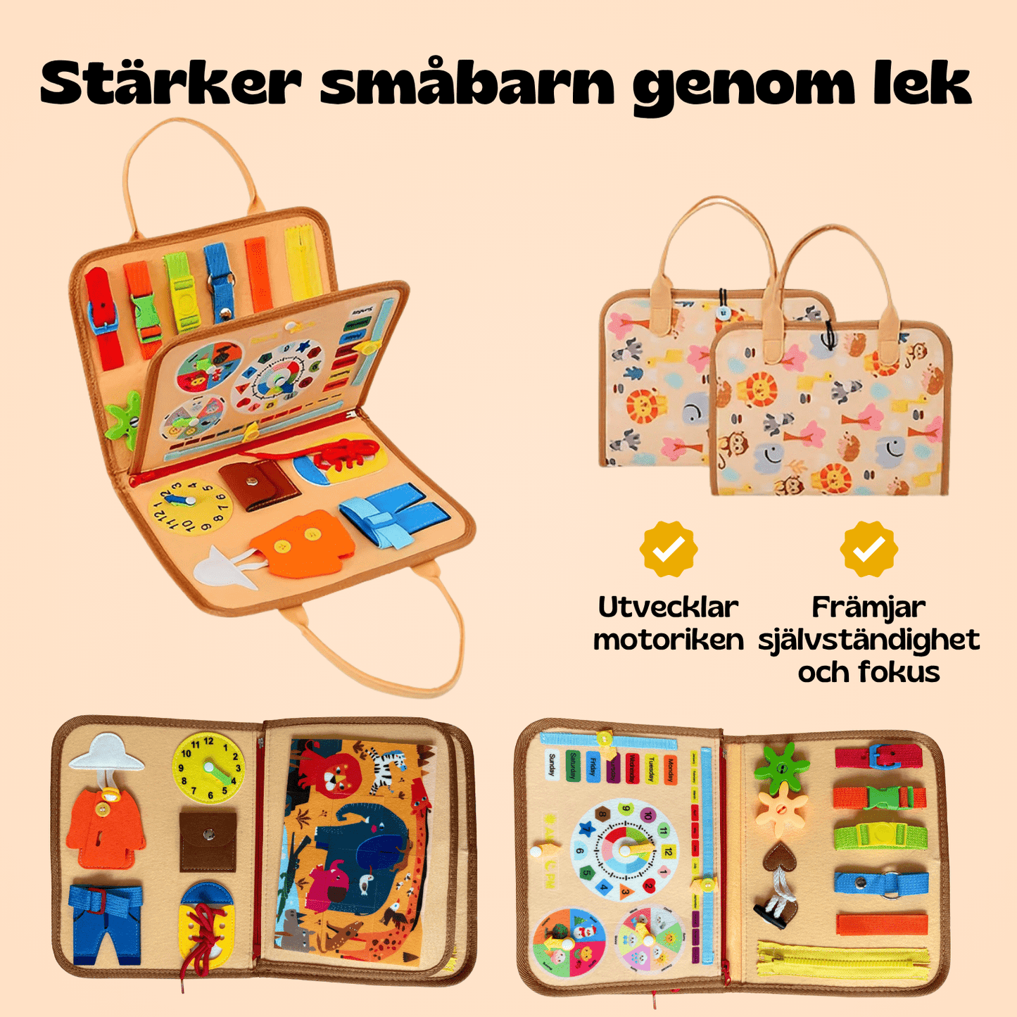 TibaToes™ Montessori-aktivitetsbräda