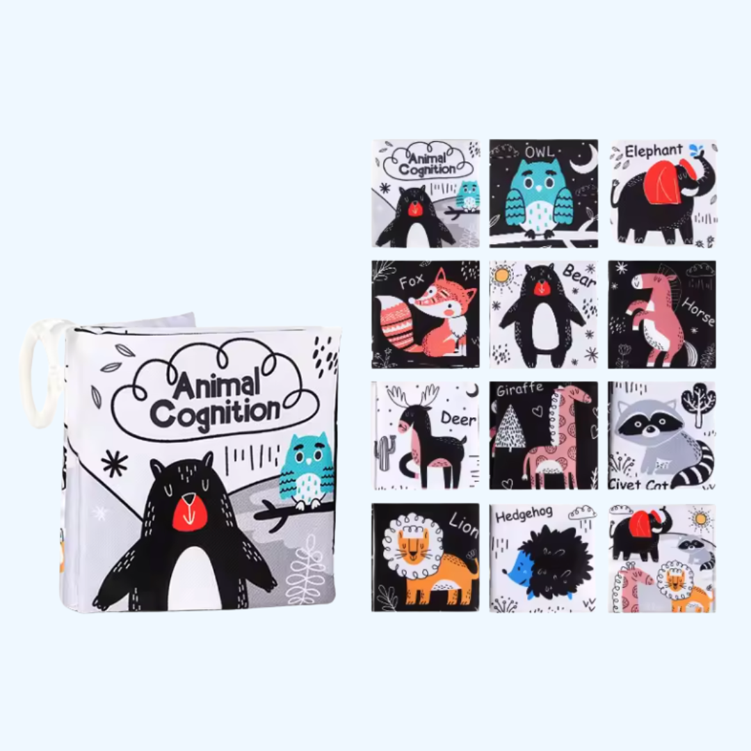 TibaToes™ Black and White High Contrast Visual Stimulation Book