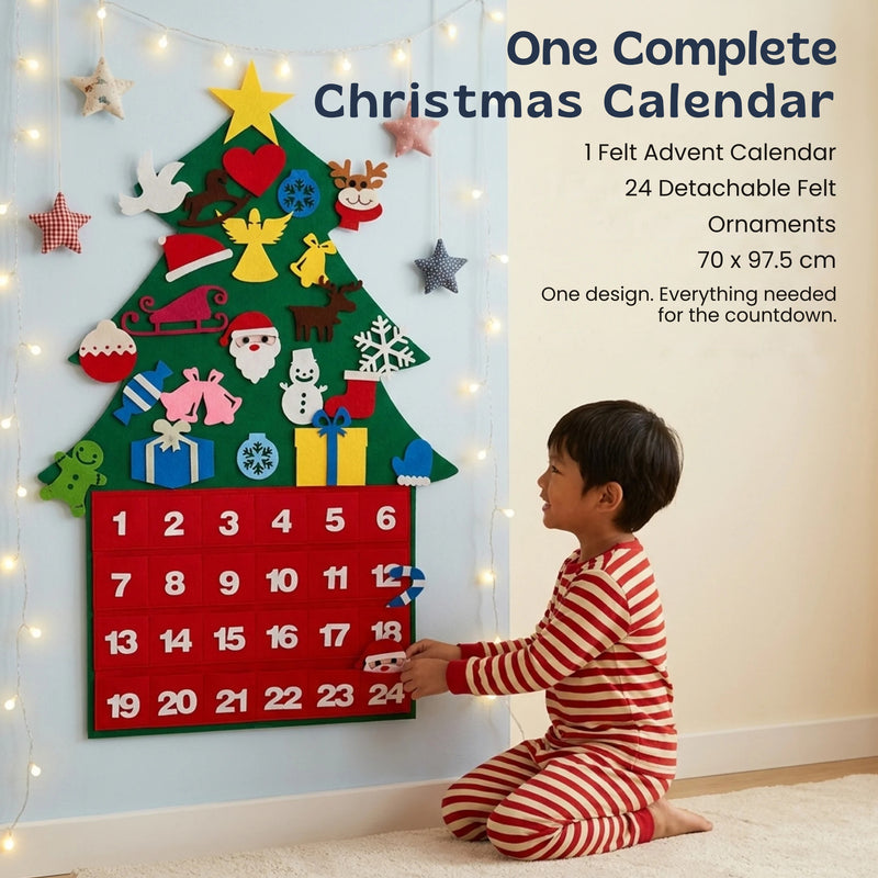 TibaToes™ Felt Christmas Countdown Tree