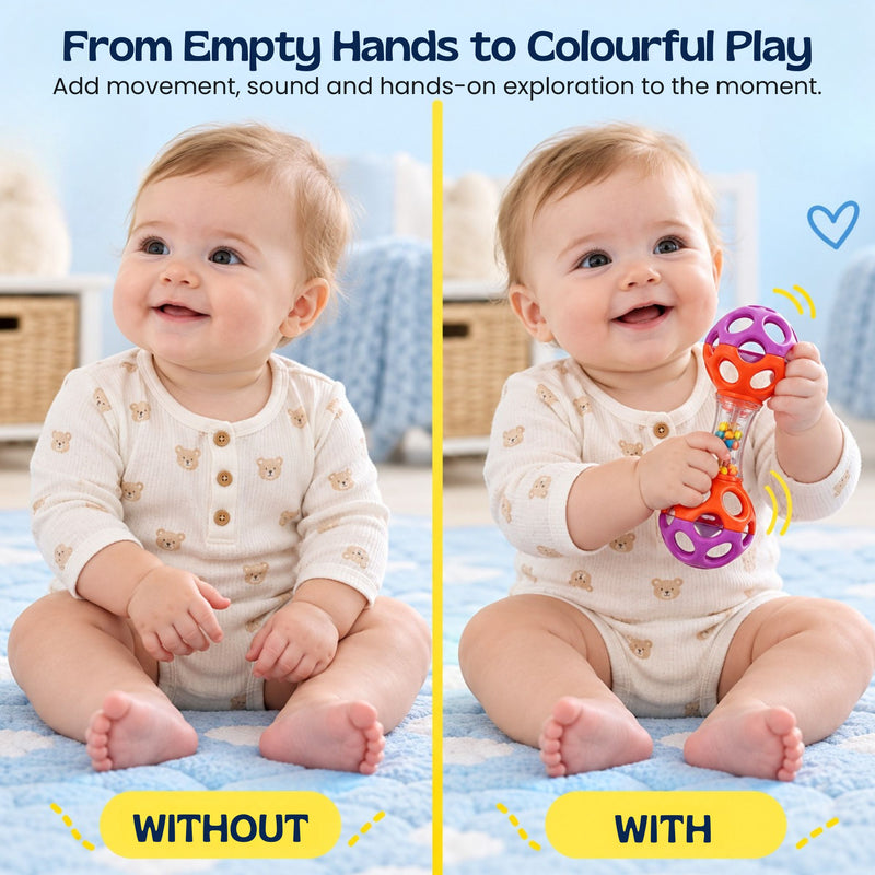 TibaToes™ ColourPop Baby Rattle Ball