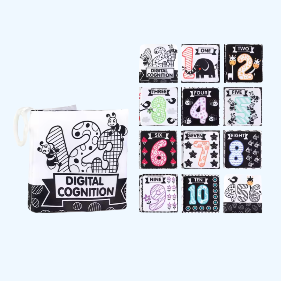 TibaToes™ Black and White High Contrast Visual Stimulation Book