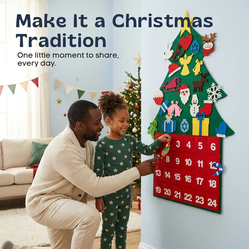 TibaToes™ Felt Christmas Countdown Tree