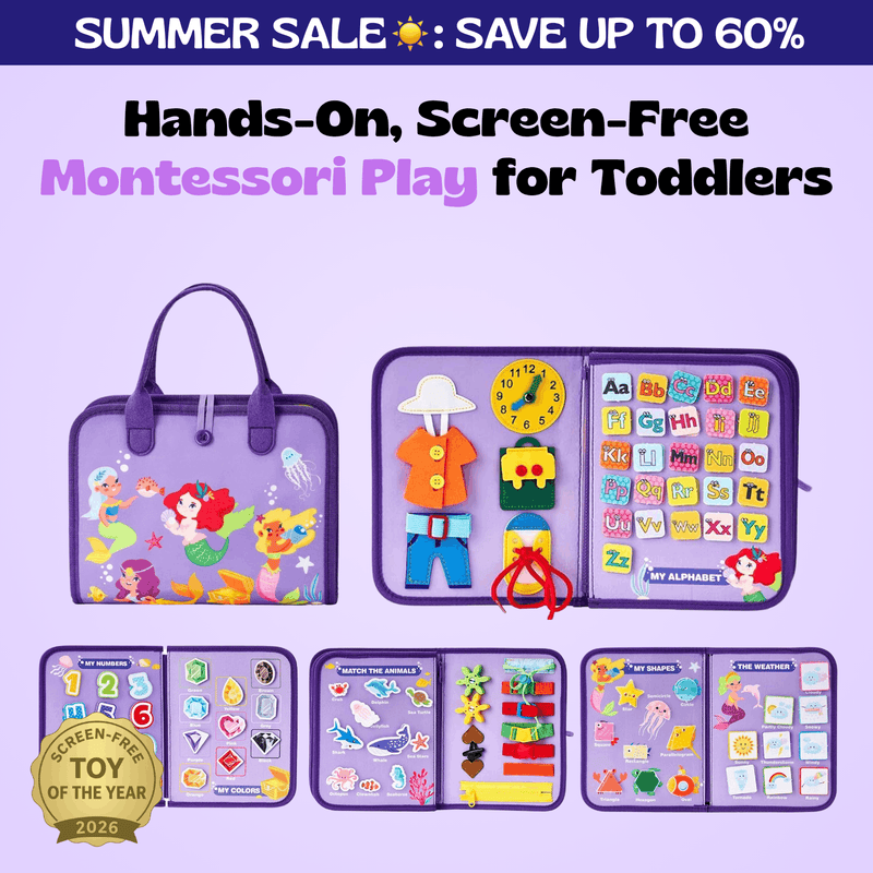 TibaToes™ Montessori Busy Board