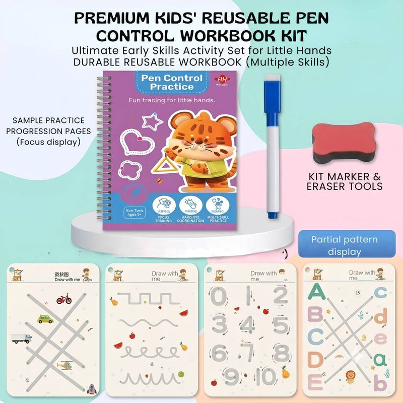TibaToes™ TraceBuddy Reusable Pen Control Books