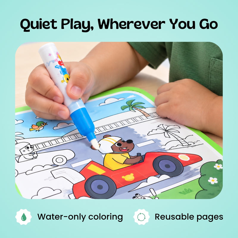 TibaToes MagicSplash Water Coloring Book