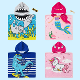 TibaToes™ Kids Hooded Beach Poncho Towel (3-8 years)