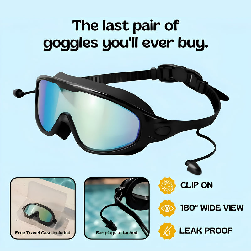 TibaToes Adult Clip-On Swim Goggles