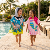 TibaToes™ Kids Hooded Beach Poncho Towel (3-8 years)